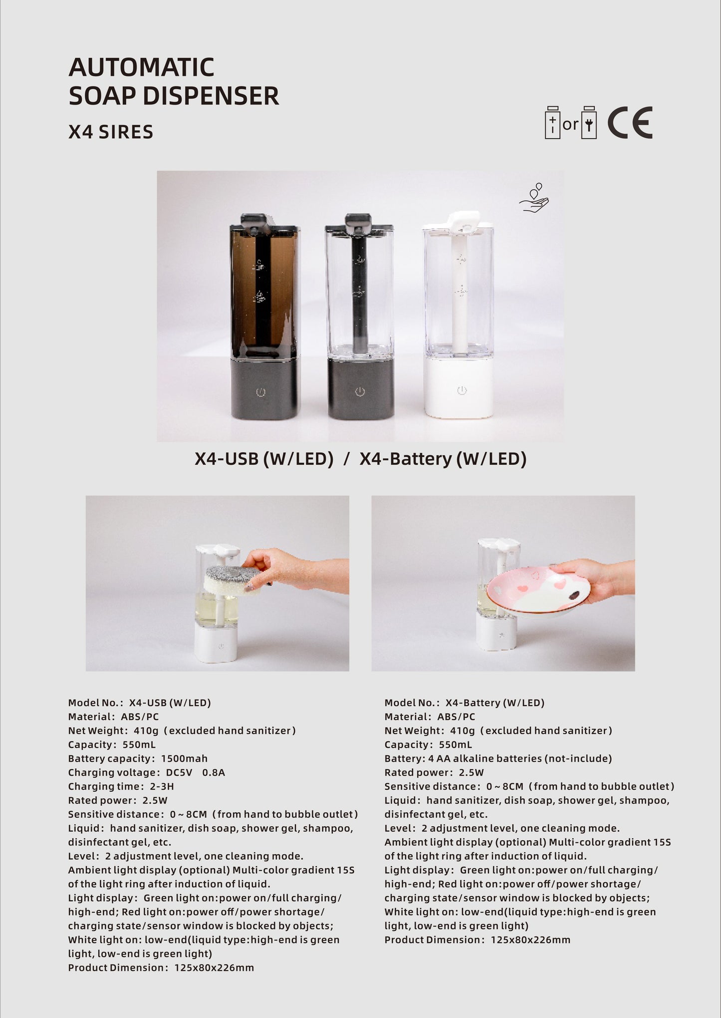 Automatic Dish Soap Dispenser (Square)