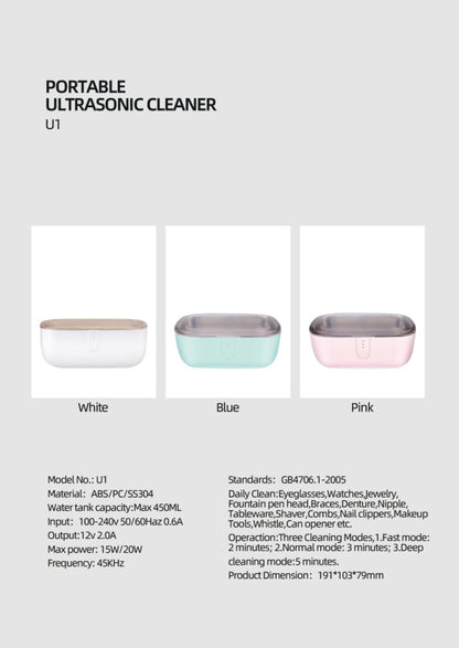 Portable Ultrasonic Cleaner