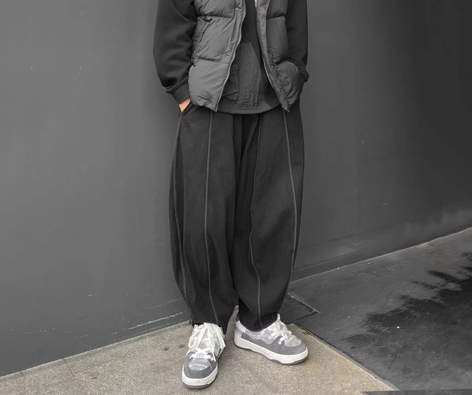 Men's Long Wool Casual Simple Trousers