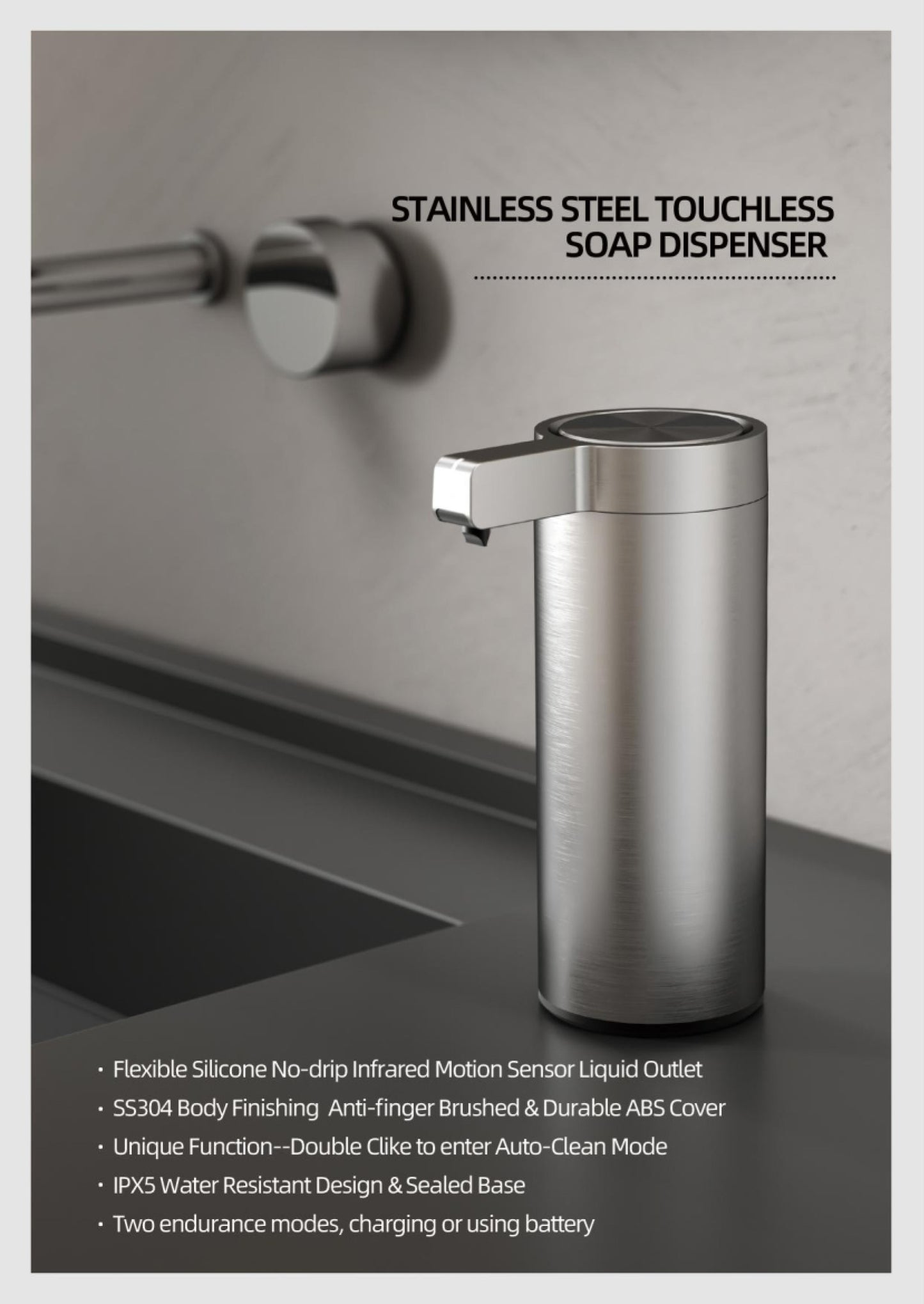 Automatic Foam Soap Dispenser (Stainless Still)