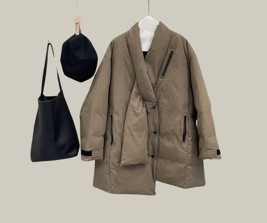 Women's Mid-Length Windbreaker with Wool Fleece Lining 2