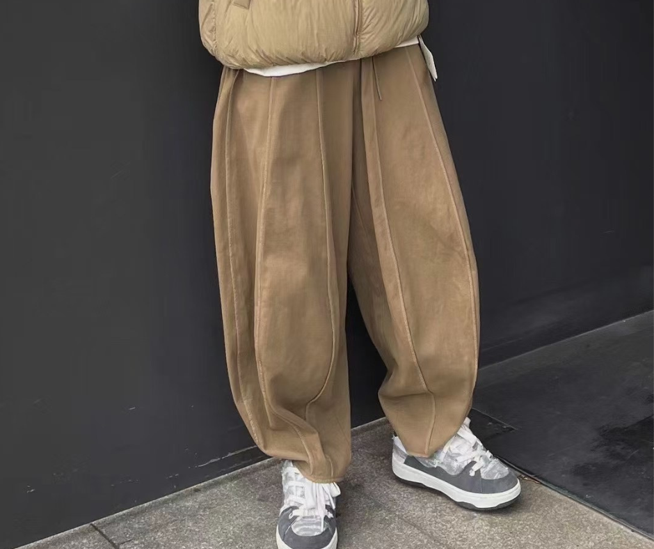 Men's Long Wool Casual Simple Trousers