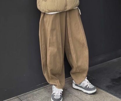 Men's Long Wool Casual Simple Trousers